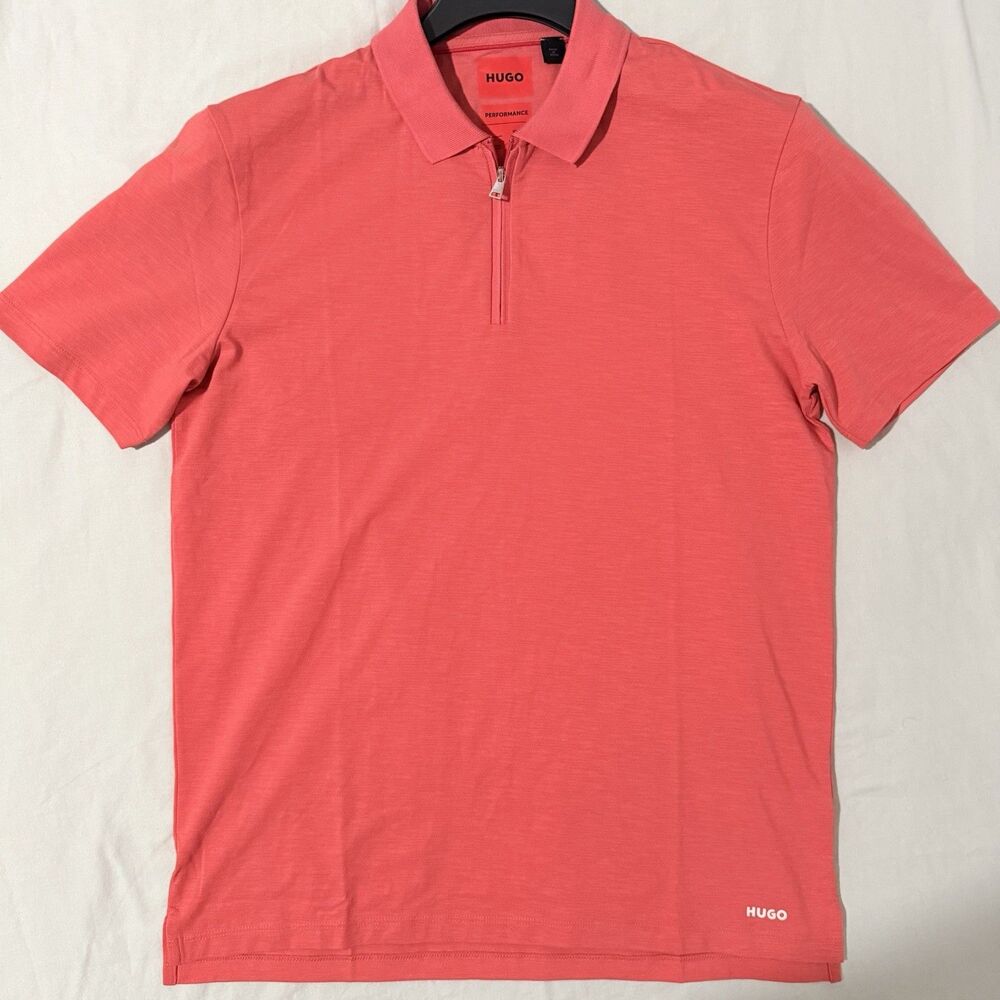 HUGO BOSS Performance Men’s Zipped Polo Shirt Dekok233 Lightweight Regular Fit M